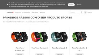 
                            4. Começar - Registo e utilização do produto - TomTom - Sports e Fitness