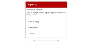 
                            2. Começar - SimpleSite.com