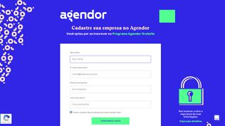 
                            5. Comece a usar - Cadastre sua empresa - CRM Online Agendor - Uma ...