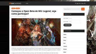 
                            8. Começou o Open Beta de MU: Legend, veja como participar! - C4 ...