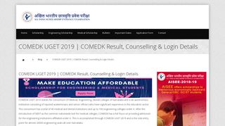 
                            10. COMEDK UGET 2019 | COMEDK Result, Counselling & Login Details