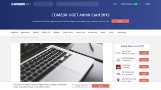 
                            1. COMEDK UGET Admit Card 2019/ Hall Ticket – Download here