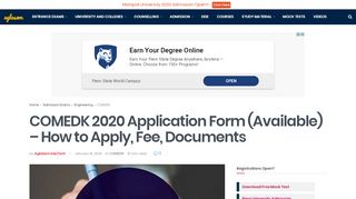 
                            13. COMEDK UGET Application Form / Registration 2018 (comedk.org ...