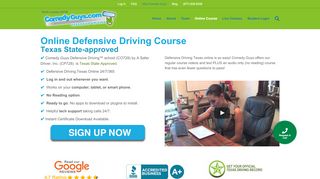 
                            3. Comedy Guys Online Defensive Driving Course for Texas ticket ...