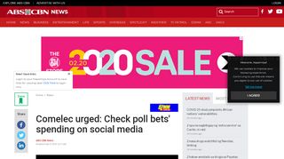 
                            3. Comelec urged: Check poll bets' spending on social media | ABS ...