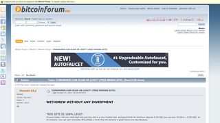 
                            9. COMEMINER.COM SCAM OR LEGIT? (FREE MINING SITE) - Bitcoin Forum