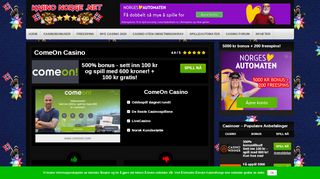 
                            13. Comeon Casino - 50kr gratis + innskuddsbonus | Kasino Norge