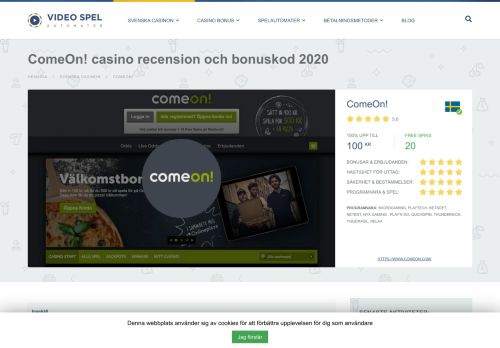 
                            13. ComeOn Casino dubblar din insättning upp till 3000 kr