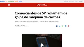 
                            12. Comerciantes de SP reclamam de golpe de máquina de cartões | São ...