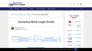 
                            8. Comerica Bank | Login Guides For Online Banking