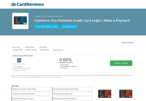 
                            7. Comerica Visa Platinum Credit Card Login | Make a Payment