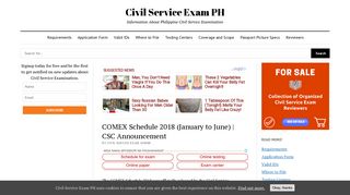 
                            8. COMEX Schedule 2018 (January to June) | CSC Announcement