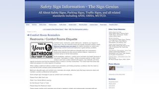 
                            8. Comfort Room Reminders - Safety Sign Information - The Sign Genius