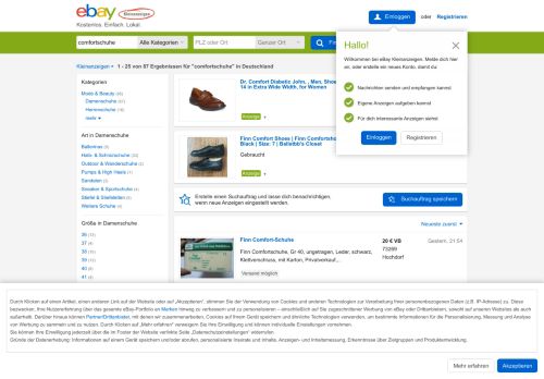 
                            10. Comfortschuhe eBay Kleinanzeigen