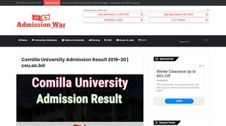 
                            6. Comilla University Admission Result | cou.ac.bd/cou-result ...