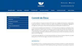 
                            13. Comitê de Ética - Univali