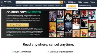 
                            4. ComiXology Unlimited Sign Up - Amazon.com
