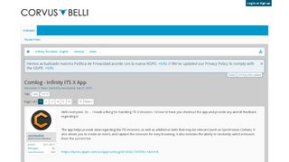 
                            13. Comlog - Infinity ITS X App | Corvus Belli Community Forum