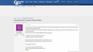 
                            12. Command and Conquer Online Fehler | ComputerBase Forum