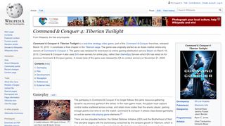 
                            9. Command & Conquer 4: Tiberian Twilight - Wikipedia