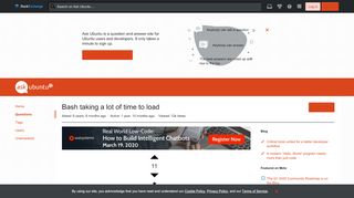 
                            8. command line - Bash taking a lot of time to load - Ask Ubuntu