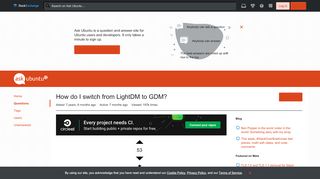 
                            3. command line - How do I switch from LightDM to GDM? - Ask Ubuntu