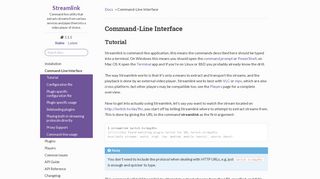 
                            8. Command-Line Interface — Streamlink 1.0.0 documentation