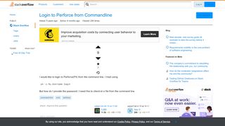 
                            4. command line - Login to Perforce from Commandline - Stack Overflow