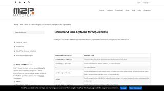 
                            2. Command Line Options for Squeezelite | Max2Play
