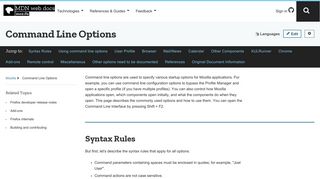 
                            7. Command Line Options - Mozilla | MDN
