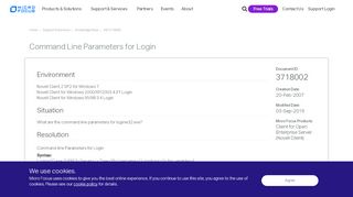 
                            11. Command Line Parameters for Login