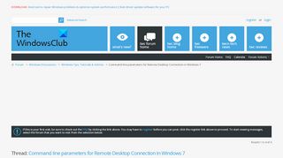 
                            13. Command line parameters for Remote Desktop Connection - The ...