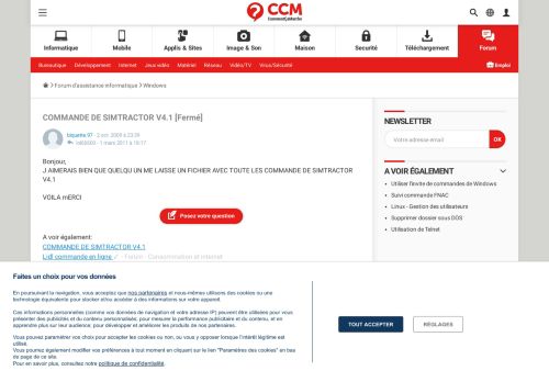 
                            7. COMMANDE DE SIMTRACTOR V4.1 - Forum Windows - Comment Ça Marche