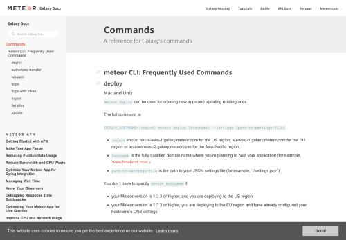 
                            7. Commands | Galaxy Docs