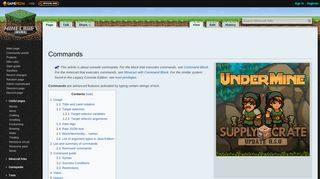
                            4. Commands – Official Minecraft Wiki