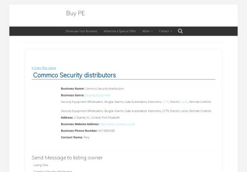 
                            12. Commco Security distributors - Buy PE