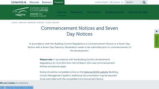 
                            4. Commencement Notices and Seven Day Notices | Limerick.ie