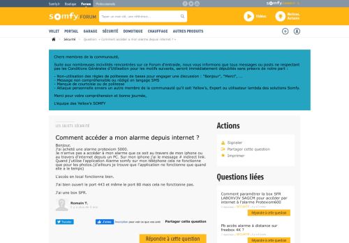 
                            2. Comment accéder a mon alarme depuis internet ? - Avec Réponse(s ...