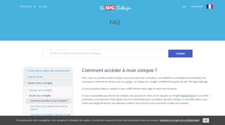 
                            3. Comment accéder à mon compte ? - FR - The Big Challenge