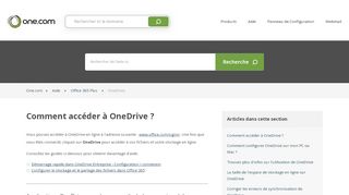 
                            8. Comment accéder à OneDrive ? – Aide | One.com