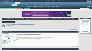 
                            12. Comment accéder à phpmyadmin chez Free ? - Developpez.net