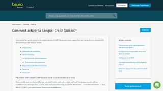 
                            11. Comment activer la banque: Credit Suisse? – bexio Support