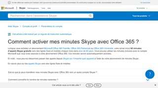 
                            13. Comment activer mes minutes Skype avec Office 365 ? | Assistance ...