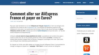 
                            9. Comment aller sur AliExpress France et payer en Euros? | Conseil ...