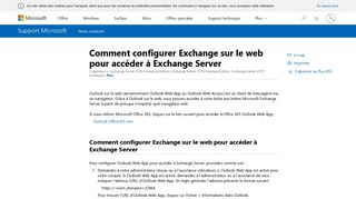 
                            5. Comment configurer Exchange sur le web pour ... - Microsoft Support