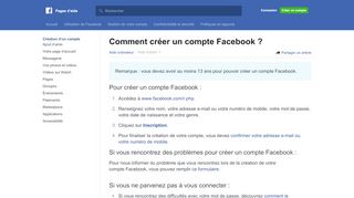 
                            10. Comment créer un compte Facebook ? | Pages d'aide de Facebook ...