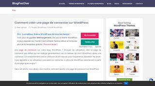 
                            8. Comment créer une page de connexion sur WordPress | BlogPasCher