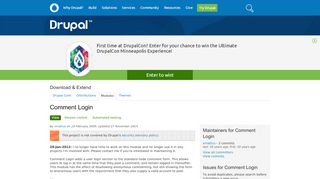 
                            4. Comment Login | Drupal.org