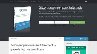 
                            12. Comment personnaliser totalement la page de login de Wordpress ...