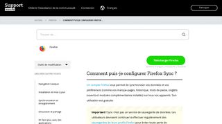 
                            2. Comment puis-je configurer Firefox Sync ? | Assistance de Firefox